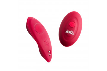 Малиновый перезаряжаемый вибратор в трусики Joy