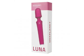 Бордовый вибромассажер Luna - 21,4 см.