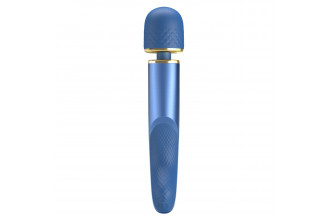 Синий wand-вибромассажер Colorful Massager - 24 см.