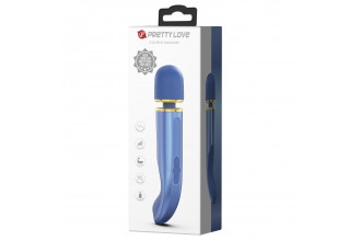 Синий wand-вибромассажер Colorful Massager - 24 см.