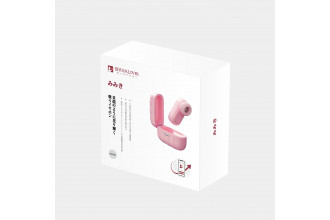 Розовый вакуумный стимулятор клитора Alggie Earphone с управлением через приложение