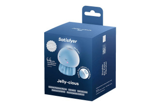 Голубой вакуумный стимулятор клитора в форме медузы Satisfyer Jelly-cious Голубой вакуумный стимулятор клитора в форме медузы Satisfyer Jelly-cious