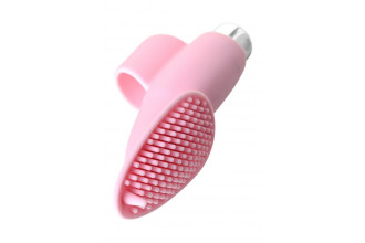 Нежно-розовая вибронасадка на палец Twity - 10,2 см.