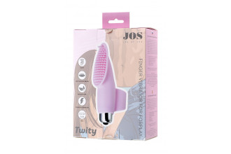 Нежно-розовая вибронасадка на палец Twity - 10,2 см.