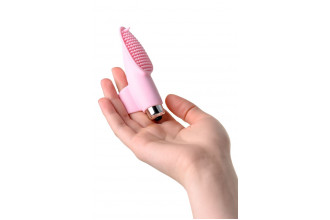 Нежно-розовая вибронасадка на палец Twity - 10,2 см.