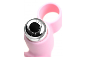 Нежно-розовая вибронасадка на палец Twity - 10,2 см.