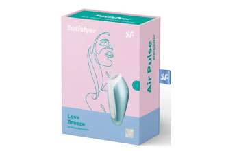 Голубой вакуумный массажер Love Breeze
