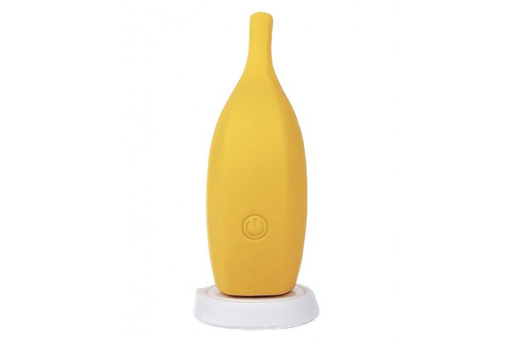 Желтый перезаряжаемый вибратор Ba-banana - 8,2 см.