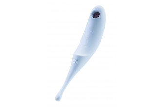 Голубой вакуум-волновой стимулятор клитора Satisfyer Twirling Pro