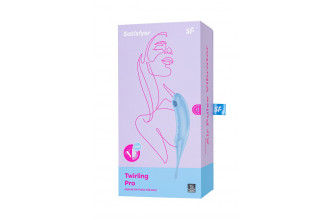 Голубой вакуум-волновой стимулятор клитора Satisfyer Twirling Pro