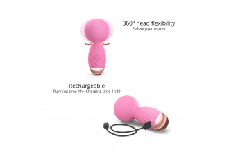 Розовый мини-wand вибратор Itsy Bitsy Mini Wand Vibrator