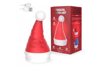 Красный вибростимулятор в форме колпака Magical Santa Hat