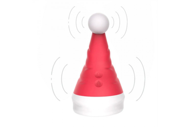 Красный вибростимулятор в форме колпака Magical Santa Hat