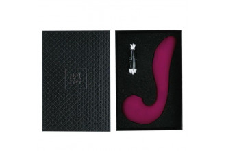 Бордовый вакуум-волновой вибратор 3-в-1 с язычком Calypso