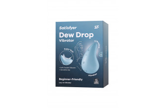 Голубой вибромассажер в форме капли Dew Drop