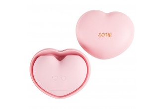 Розовый вакуумный стимулятор Heart в форме сердца