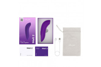 Фиолетовый бесконтактный клиторальный стимулятор We-Vibe Melt 2