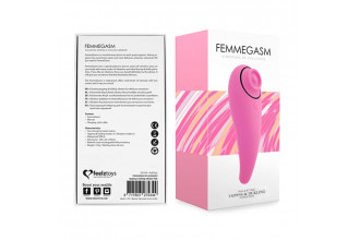 Розовый клиторальный вибромассажер FemmeGasm