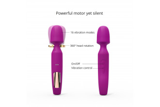 Лиловый вибратор с 2 сменными насадками R-Evolution Wand Vibrator with 2 Attachments