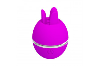 Лиловый двусторонний вибростимулятор клитора Gemini Ball