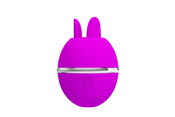 Лиловый двусторонний вибростимулятор клитора Gemini Ball