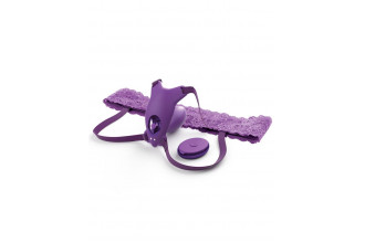 Фиолетовый пояс с вибровкладкой Ultimate G-Spot Butterfly Strap-On