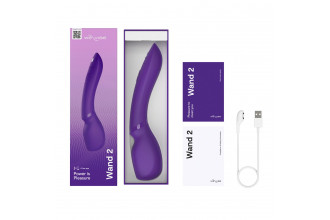 Фиолетовый жезловый вибратор We-Vibe Wand 2 - 27,3 см.