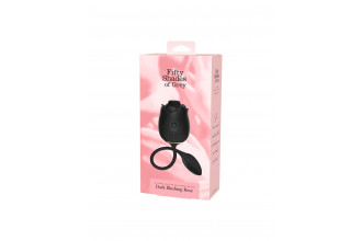 Черный клиторальный стимулятор Dark Blushing Rose