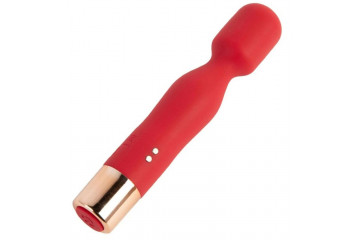 Красный вибратор с 7 режимами вибрации - 14,4 см.