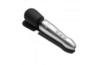 Серебристо-черный вибратор Doxy Go - 16,2 см.