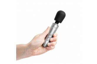 Серебристо-черный вибратор Doxy Go - 16,2 см.