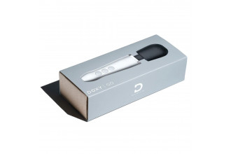 Серебристо-черный вибратор Doxy Go - 16,2 см.