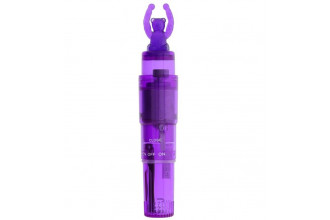 Фиолетовый клиторальный стимулятор-ракета с мишкой GOOD VIBES BEAR VIBRATOR