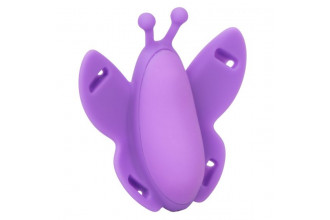 Фиолетовая вибробабочка на ремешках Silicone Remote Venus Butterfly