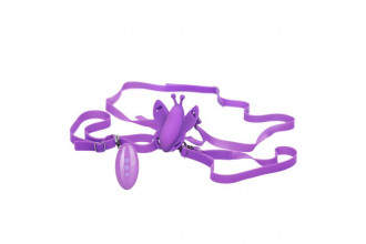 Фиолетовая вибробабочка на ремешках Silicone Remote Venus Butterfly