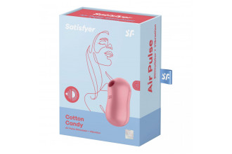 Розовый вакуум-волновой вибростимулятор Cotton Candy