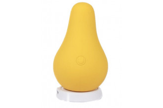 Желтый перезаряжаемый вибратор Juicy Pear - 8,2 см.