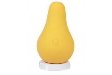 Желтый перезаряжаемый вибратор Juicy Pear - 8,2 см.