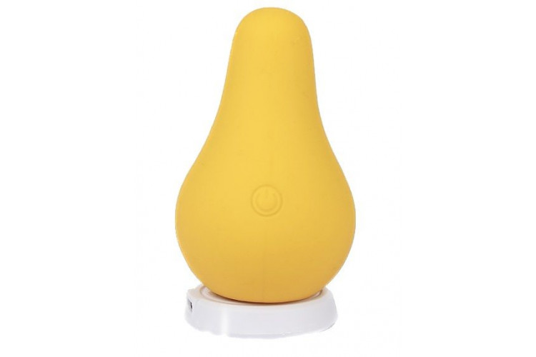 Желтый перезаряжаемый вибратор Juicy Pear - 8,2 см.