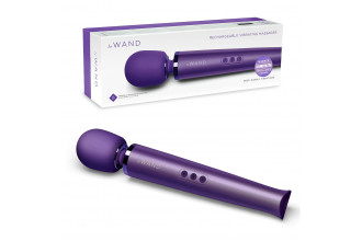 Фиолетовый вибратор Le Wand Rechargeable Vibrating Massager - 34 см.