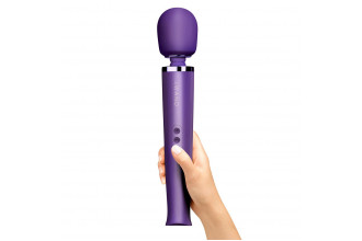 Фиолетовый вибратор Le Wand Rechargeable Vibrating Massager - 34 см.
