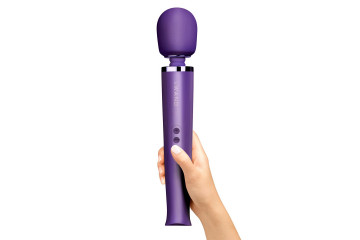 Фиолетовый вибратор Le Wand Rechargeable Vibrating Massager - 34 см.