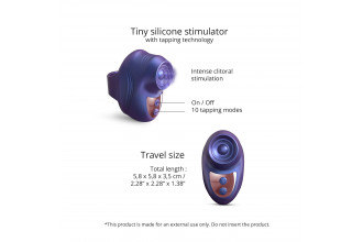 Синий клиторальный стимулятор на палец Kisscool