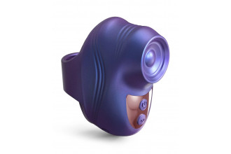 Синий клиторальный стимулятор на палец Kisscool