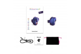 Синий клиторальный стимулятор на палец Kisscool