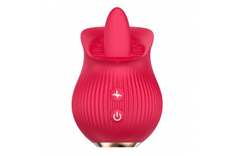 Красный вибратор с язычком Petal Bliss