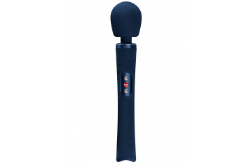 Синий жезловый вибромассажер Vim Vibrating Wand - 31,3 см.