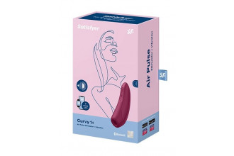 Бордовый вакуум-волновой стимулятор Satisfyer Curvy 1+