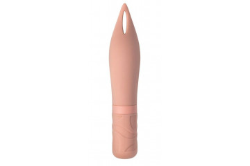 Бежевый мини-вибратор Airy’s Mystery Arrow - 15,2 см.