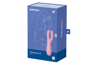 Розовый клиторальный вибромассажер Threesome 3
